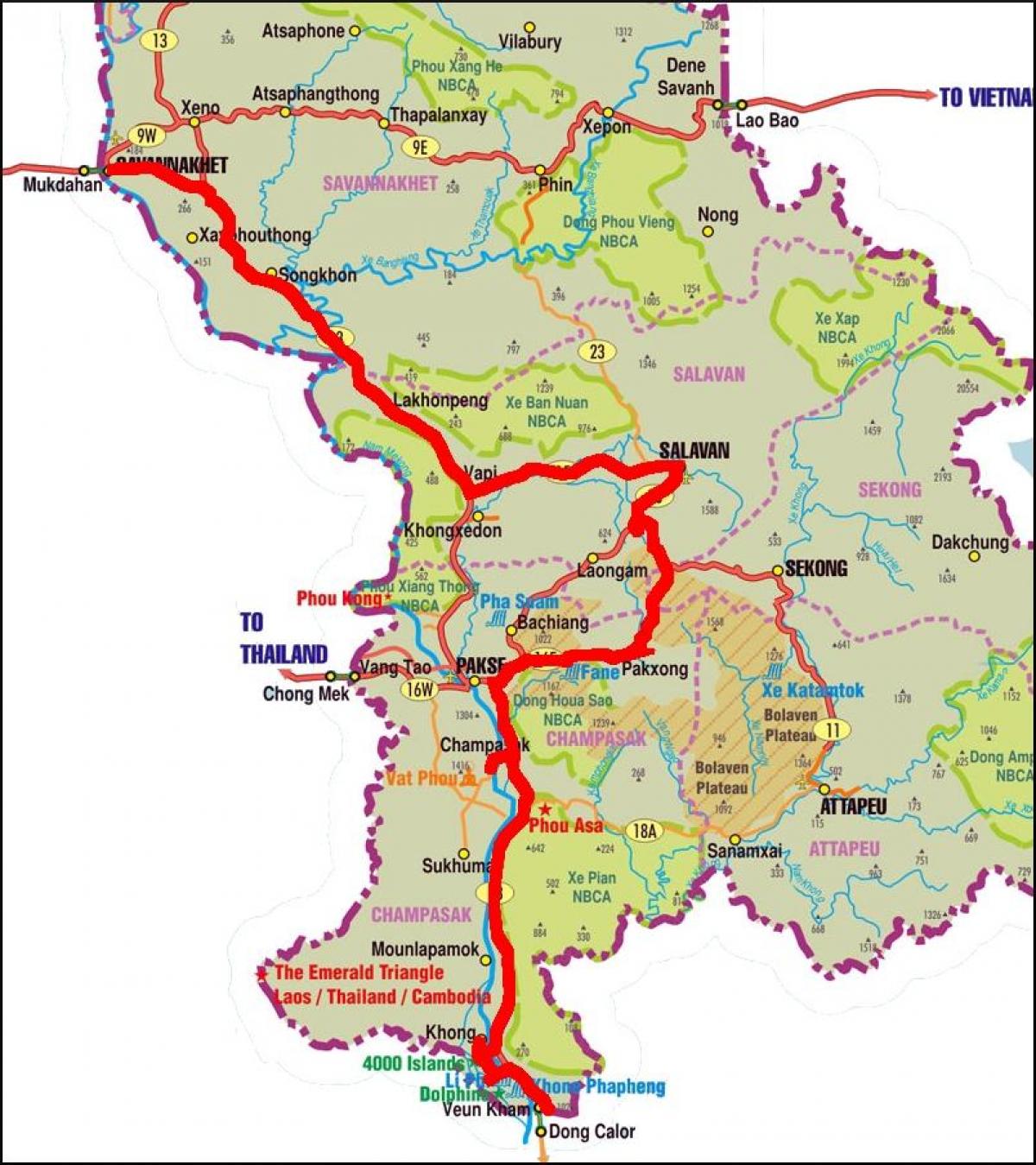 வரைபடம் savannakhet லாவோஸ்