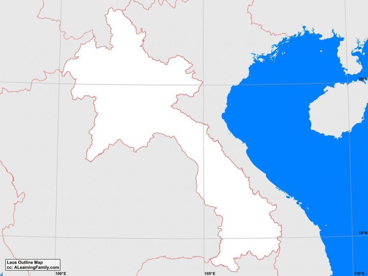 வரைபடம் லாவோஸ் அவுட்லைன்