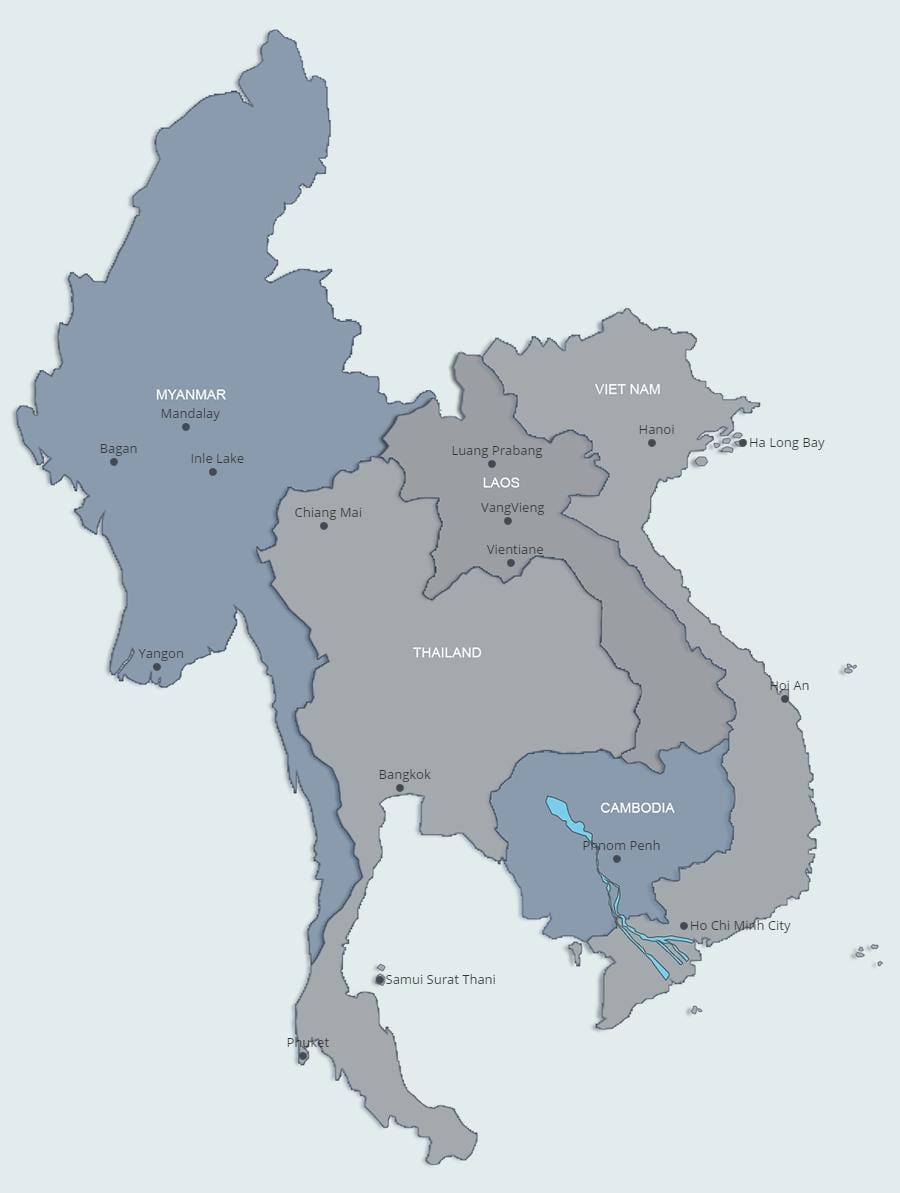 வரைபடம் வடக்கு லாவோஸ்