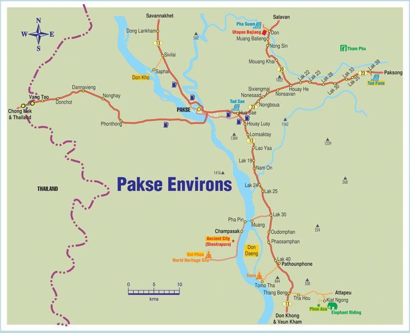 வரைபடம் pakse லாவோஸ்