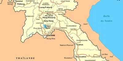 வரைபடம் தெற்கு லாவோஸ்