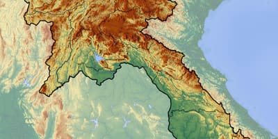 வரைபடம் லாவோஸ் topographic
