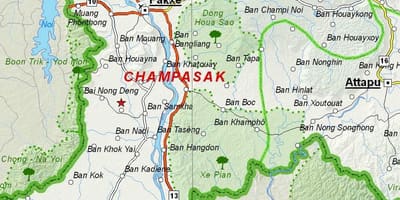 வரைபடம் champasak லாவோஸ்